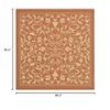 SAFAVIEH Washable Rug Outdoor Courtyard Collection - 7'10" Square, Terracotta & Natural, Non-Shedding & Easy Cleaning, Ideal for Patio, Backyard, Mudroom (CY2098-3202) view 2