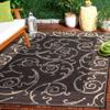 SAFAVIEH Washable Rug Outdoor Courtyard Collection - 5'3" x 7'7", Black & Sand, Non-Shedding & Easy Cleaning, Ideal for Patio, Backyard, Mudroom (CY2665-3908) view 1