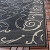 SAFAVIEH Washable Rug Outdoor Courtyard Collection - 5'3" x 7'7", Black & Sand, Non-Shedding & Easy Cleaning, Ideal for Patio, Backyard, Mudroom (CY2665-3908) view 4
