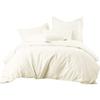 sheetsnthings 8 Piece Bed in a Bag Full Size Set Includes: 100% Cotton, 300TC Solid Ivory (Sheet Set + Duvet Cover Set) + All Season White Down Alternative Comforter view 1