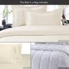sheetsnthings 8 Piece Bed in a Bag Full Size Set Includes: 100% Cotton, 300TC Solid Ivory (Sheet Set + Duvet Cover Set) + All Season White Down Alternative Comforter view 2