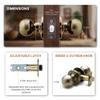 Copper Creek BK2020AB Ball Door Knob, Passage Function, 1 Pack, in Antique Brass view 4