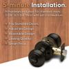 Copper Creek Colonial Privacy Interior Door Knob  ANSI Grade-3 Certified, Modern Heavy Duty Handle, Easy Install and Reversible for Bedroom, Bathroom and Closets  Tuscan Bronze (1 Pack) view 3