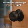 Copper Creek Colonial Passage Interior Door Knob  ANSI Grade-3 Certified, Modern Heavy Duty Handle, Easy Install and Reversible for Bedroom, Bathroom and Closets  Tuscan Bronze (1 Pack) view 2