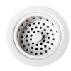 Westbrass D214-50 3-1/2" Post Style Large Kitchen Sink Basket Strainer, Powder Coat White view 2