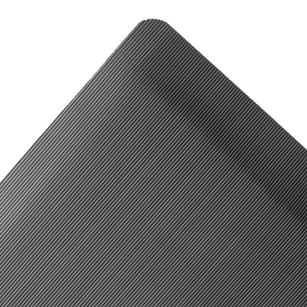 NoTrax 974S0312BL 974-Ergo Mat Grande 3' x 12' Black Anti-Fatigue Mat with Red Stop