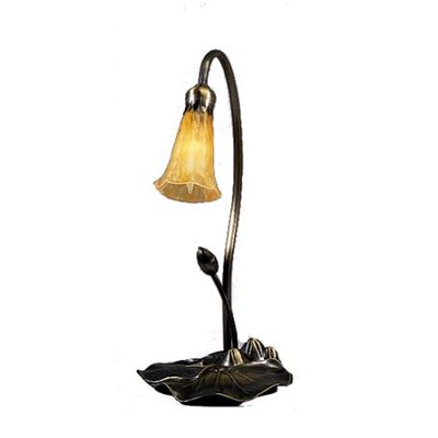 Amber Pond Lily Accent Lamp