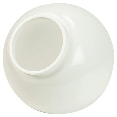 Lamp Post Globes Replacement | 8" Diameter | 4" Fitter Neck | Smooth Textured | Made In USA | White