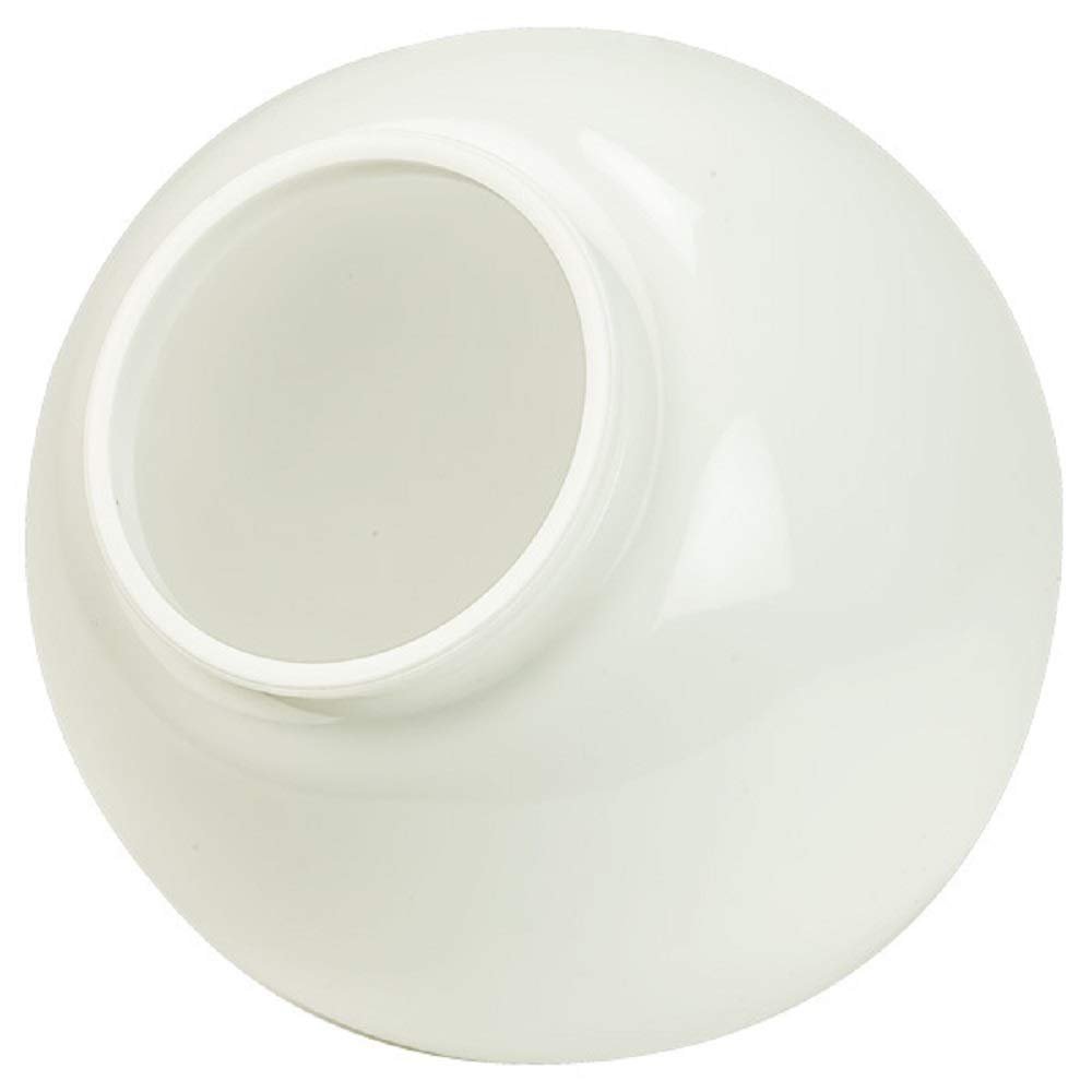 Lamp Post Globes Replacement | 8" Diameter | 4" Fitter Neck | Smooth Textured | Made In USA | White