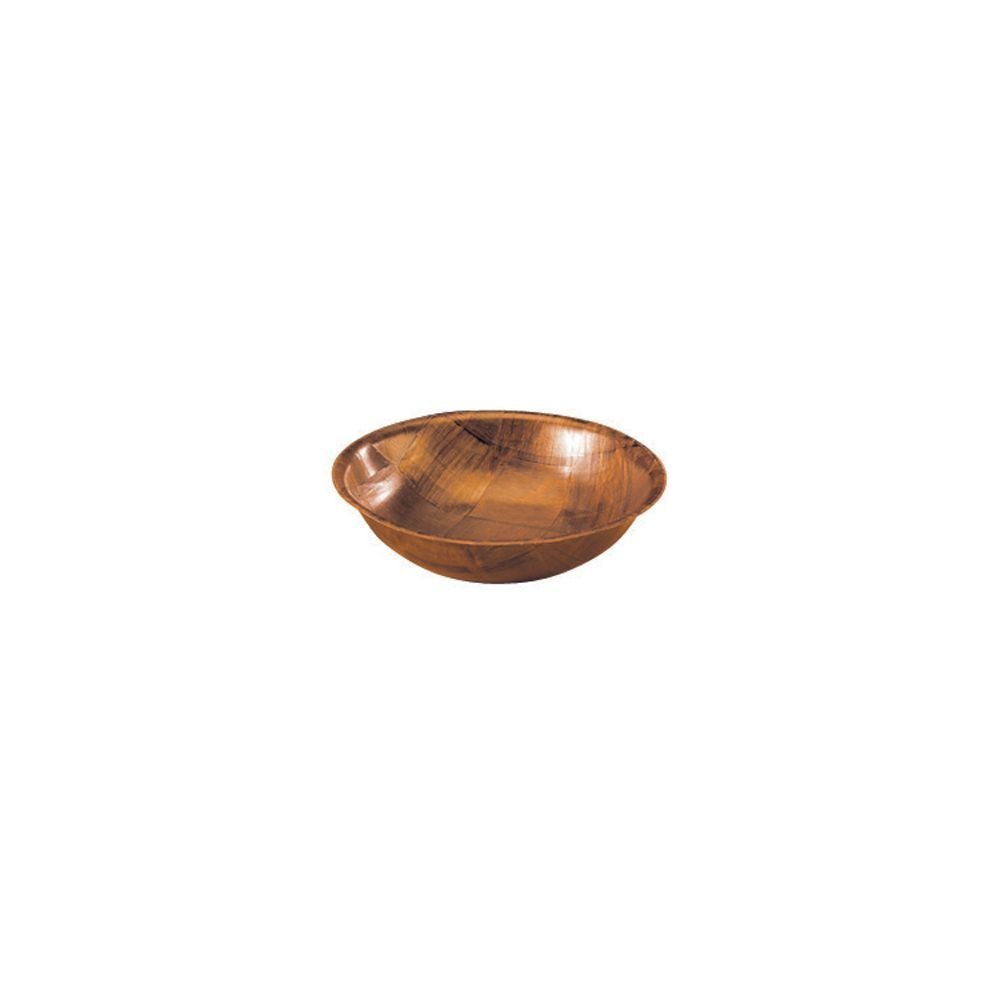 Tablecraft 12" Mahogany Round Woven Wood Bowl