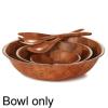 Tablecraft 12" Mahogany Round Woven Wood Bowl view 2