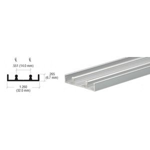 CRL Satin Anodized Aluminum Lower Track Extrusion - 12 ft long [Misc.]