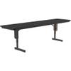 Correll SPA2496PX-07 Adjustable Height Folding Seminar Table with Panel Leg, Rectangular Top, 24" Height, 22-30" Wide, 96" Length, Black Granite view 1
