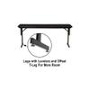 Correll SPA2496PX-07 Adjustable Height Folding Seminar Table with Panel Leg, Rectangular Top, 24" Height, 22-30" Wide, 96" Length, Black Granite view 3