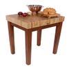 John Boos American Heritage Chef's Block Prep Table with Butcher Block Top Base Finish: Barn Red, Shelves: Not Included view 1