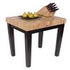 John Boos American Heritage Chef's Block Prep Table with Butcher Block Top Base Finish: Barn Red, Shelves: Not Included view 3