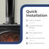 DuraVent DVL 6DVL-E90 6'' Galvanized Steel/Stainless Steel Double Wall Stove Pipe, 90 Degree Elbow Connector for Vent and Exhaust, Black view 4