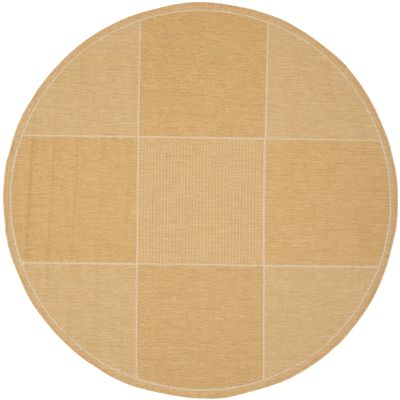 SAFAVIEH Washable Rug Outdoor Courtyard Collection - 6'7" Round, Assorted, Non-Shedding & Easy Cleaning, Ideal for Patio, Backyard, Mudroom (CY0872-5405)