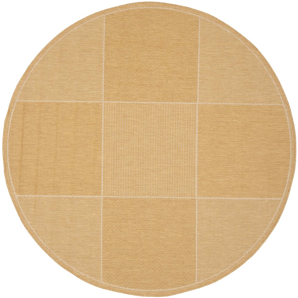 SAFAVIEH Washable Rug Outdoor Courtyard Collection - 6'7" Round, Assorted, Non-Shedding & Easy Cleaning, Ideal for Patio, Backyard, Mudroom (CY0872-5405)