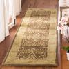 SAFAVIEH Bergama Collection 2'3" x 10' Brown / Green BRG190B Handmade Traditional Oriental Premium Wool Runner Rug view 1