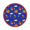 Joy Carpets Bookworm (Spanish) 7'7" Round Area Rug in Color Blue view 1