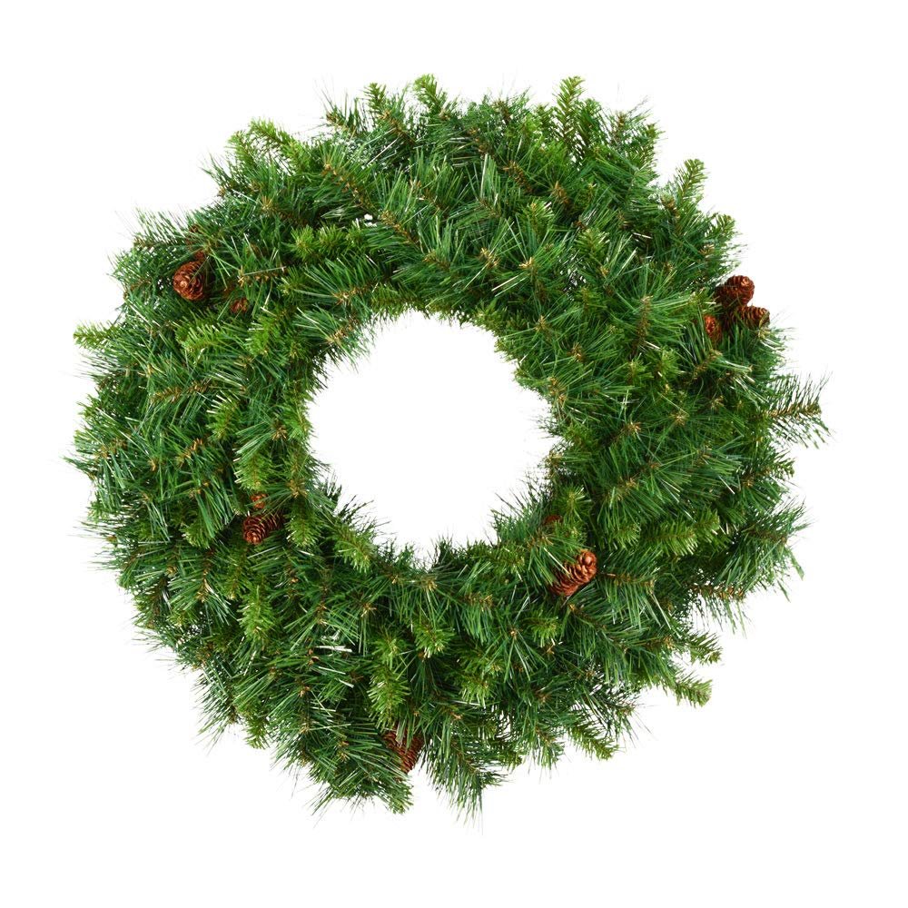Vickerman 10' Cheyenne Pine Commercial Artficial Christmas Wreath with Pine Cones - Unlit