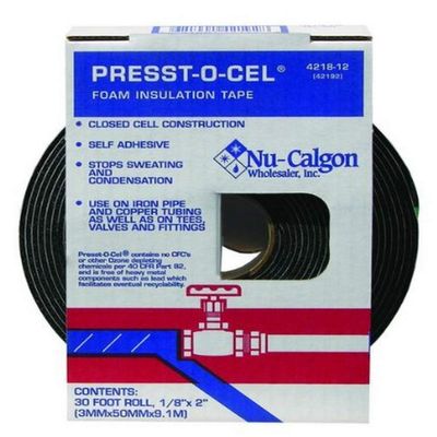 Nu-Calgon 4218-12 Perma-Wrap Premium Foam Insulation Tape (2" x 1/8" x 30' Roll)