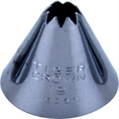1003 Tiger Crown Base, Silver, 0.7 x 1.1 inches (18 x 28 mm), Small #19 Brass, Chrome Plated, Flower Shape, 8 Cuts, 1003