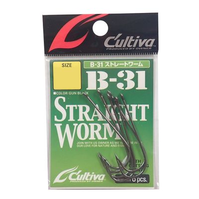 Owner B-31 Straight Worm Hook 5/0 Fishing Hook
