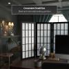 2 ft. Short Desktop Window Pane Shoji Screen - Black - 3 Panels view 2