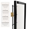 2 ft. Short Desktop Window Pane Shoji Screen - Black - 3 Panels view 4