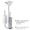 WENKO 18730100 Free Standing Toilet Brush Universalo Chrome - with Spare roll Holder, Steel, 20 x 62.5 x 23 cm, Chrome view 3