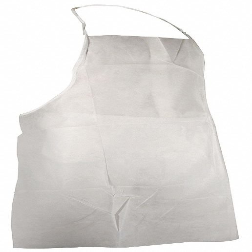 Cellucap Bib Apron, PP, 36x28, White, PK100