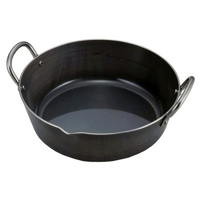 Shimomura Kusen 24672 Tempura Hot Pot, 9.4 inches (24 cm), Made in Japan, Gas Fire, Induction Compatible, Crunchy Frying, Keep Frying at Oil Temperature, Croquette, Tonkatsu, Tempura, Suitable for 0.3