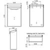 Gibraltar Mailboxes Classic Small Capacity Galvanized Steel Black, Wall-Mount Mailbox, BW110000 view 3