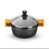 Braisogona Efficient Low Casserole with Lid, 30 cm, Cast Aluminium, Grey, 30 x 30 x 30 cm view 1