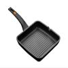 Braisogona Efficient Ribbed Grill Pan, Cast Aluminium, Black, 22 x 22 x 30 cm view 1