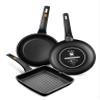 Braisogona Efficient Ribbed Grill Pan, Cast Aluminium, Black, 22 x 22 x 30 cm view 3