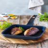 Braisogona Efficient Ribbed Grill Pan, Cast Aluminium, Black, 22 x 22 x 30 cm view 4
