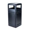 Commercial Zone-73290199 PolyTec 42 Gallon Square Waste Container with Dome Lid Color: Black view 1