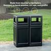 Commercial Zone-73290199 PolyTec 42 Gallon Square Waste Container with Dome Lid Color: Black view 3