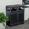 Commercial Zone-73290199 PolyTec 42 Gallon Square Waste Container with Dome Lid Color: Black view 4