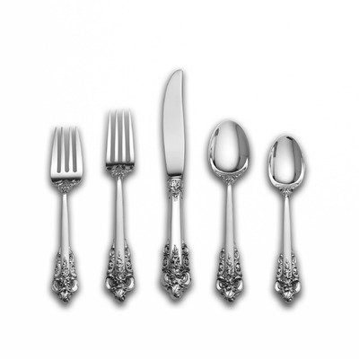 Grande Baroque 5 Piece Flatware Set with Place Spoon
