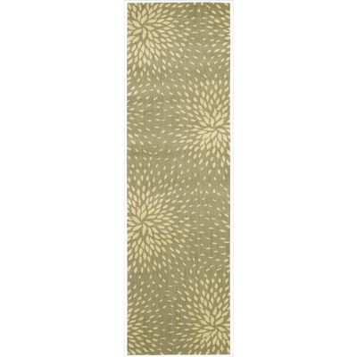Nourison Home Capri Light Green 3'6" x 5'6" Area Rug - Easy Clean, Non Shedding, Bed Room, Living Room, Dining Room, Kitchen (4' x 6')