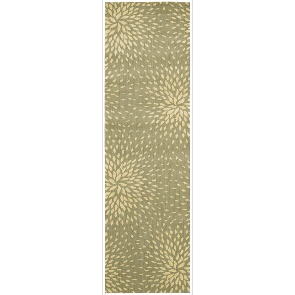 Nourison Home Capri Light Green 3'6" x 5'6" Area Rug - Easy Clean, Non Shedding, Bed Room, Living Room, Dining Room, Kitchen (4' x 6')