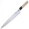 Yoshihiro Blue High Carbon Steel Hongasumi Yanagi Sushi Sashimi Chef's Knife 9.5 Inch Magnolia Handle view 2