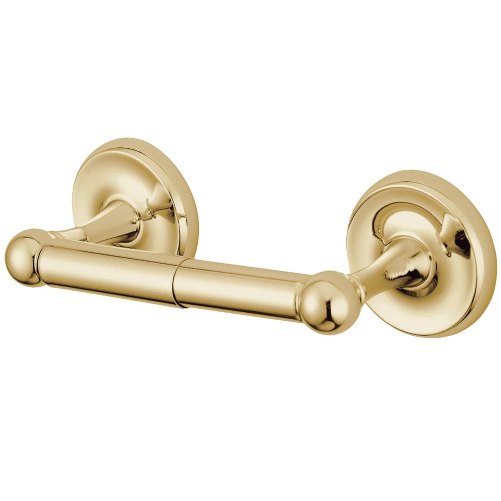 Kingston Brass BA318PB Classic Toilet Paper Holder, Polished Brass,9-1/4" Length