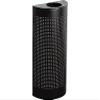 Rubbermaid Half Round Receptacle, 12 Gallon Waste Bin, 34.8 x 11.5 x 20.5 Inches, Open Top with Vinyl Trim, Black and Chrome, Indoor Trash Container view 3
