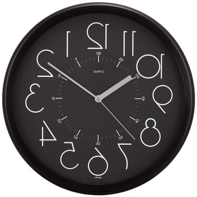 (Suntel) Santeru QL886-BK Reverse Watch, Made in Japan, Black