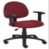 BOSS Office Products Perfect Posture Delux Fabric Task Chair with Adjustable Arms in Burgundy (B316-BY) view 1